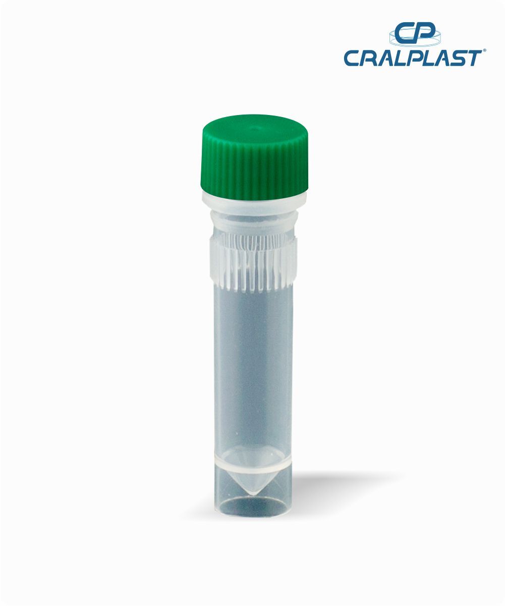 Tubo para congelamento 12mm x 48mm não graduado 2mL